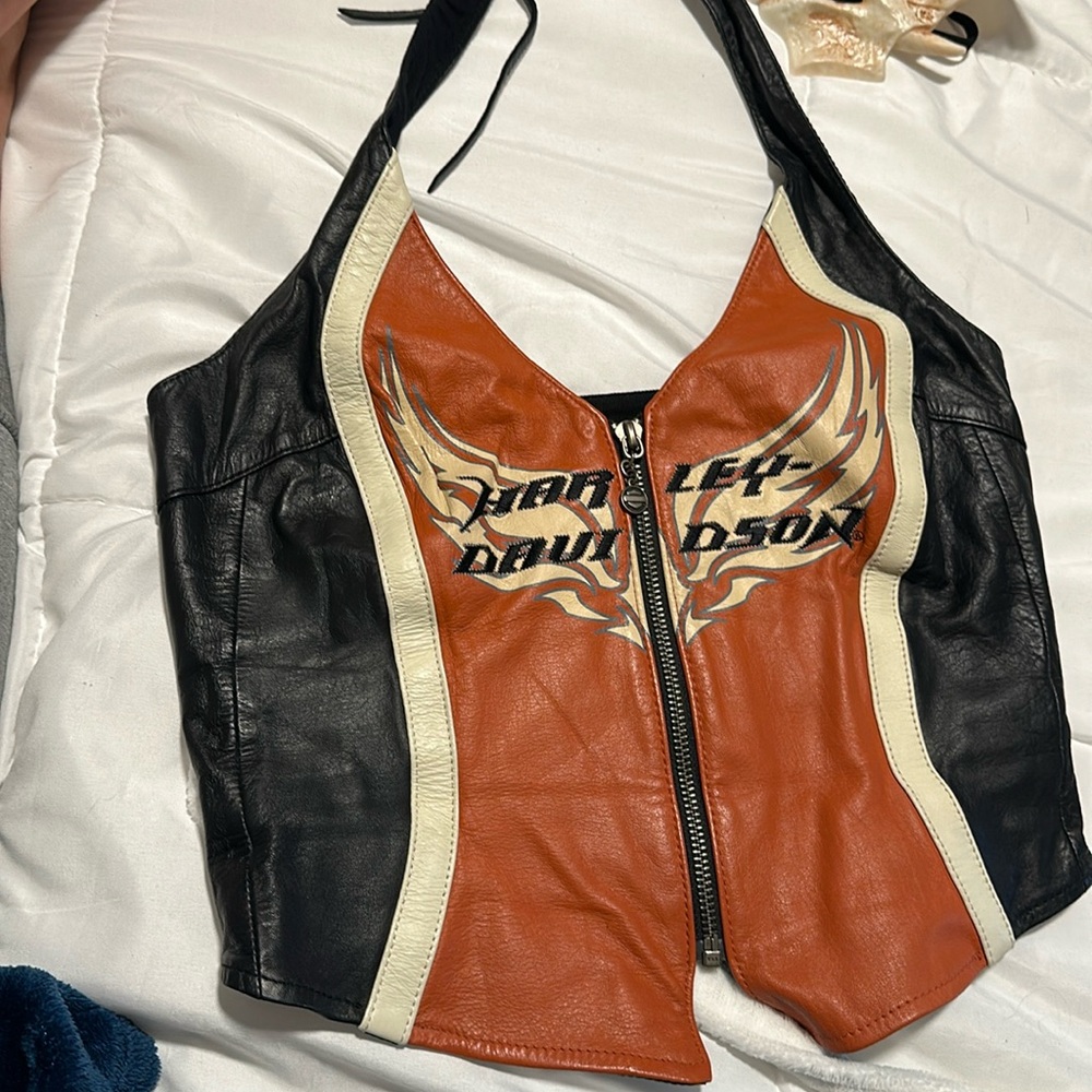 Harley Davidson leather vest